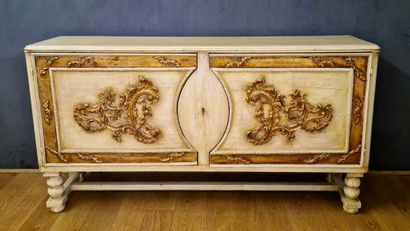 Italian Baroque style LOW CABINET Circa 1950...
