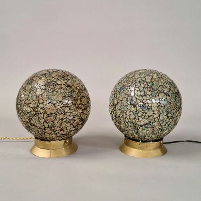 PAIRE DE LAMPES BOULE de Style Art Déco Modernes...