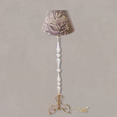 2 LAMPADAIRES of Period 1950 in wrought iron...