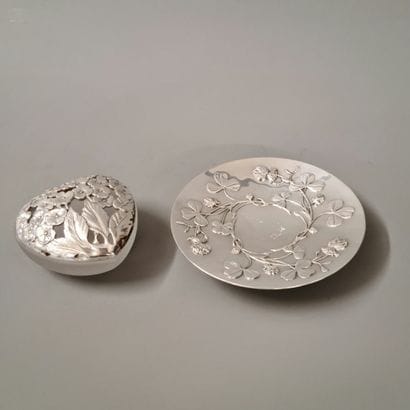 CHRISTOFLE - SMALL JEWELRY CASE AND BAGUIER...