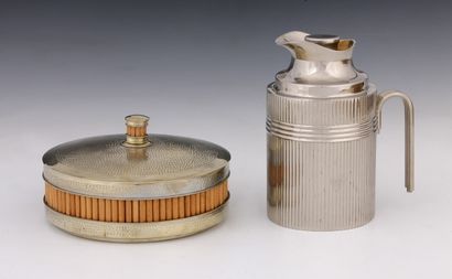 CHRISTIAN DIOR - THERMOS en métal chromé...