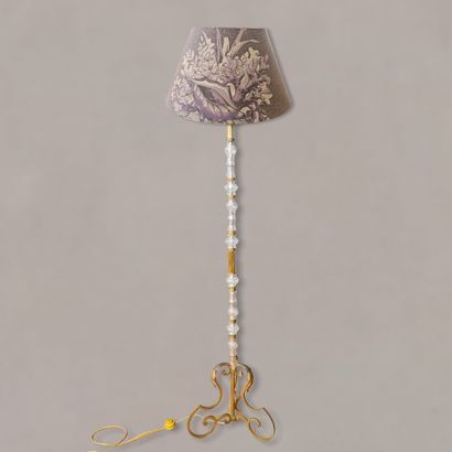 2 LAMPADAIRES of Period 1950 in wrought iron...