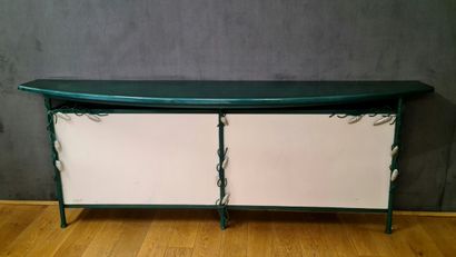 GRANDE CONSOLE DEMI-LUNE Moderne à piètement...