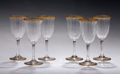 DAUM NANCY FRANCE - SET OF 6 PORTO GLASSES...