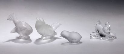 LALIQUE FRANCE ET BACCARAT - 4 STATUETTES...