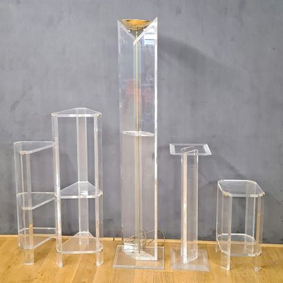 14 SELETTES, LAMPADAIRES AND TABOURETS -...