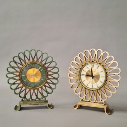 JAEGER LECOULTRE - 2 TABLE CLOCKS Circa 1950...