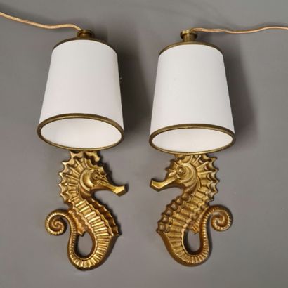 E. GUILLEMARD - PAIR OF ONE LIGHT APPLIQUES...