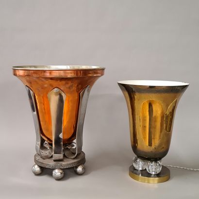 2 LAMPS OF CORNET FORM Circa 1950

One in...