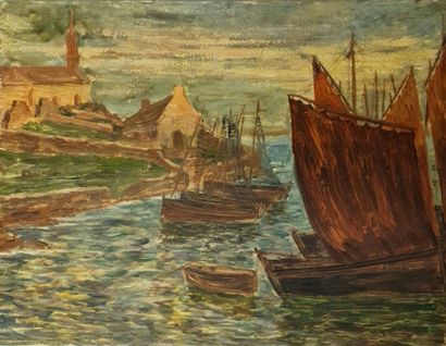 Leon BELLEMONT (1866-1961)

Port in Brittany...