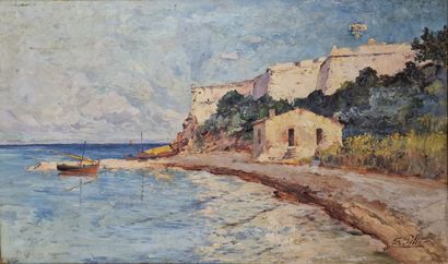 Felix PILLE (1848-1919)

Two boats by the...