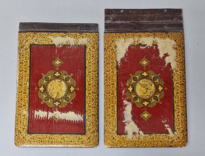 TWO LARGE BINDING PLATES SIGNED SANI' ZADEH

Pair...