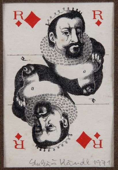 Lukas KANDL (Born 1944)

Two playing cards

Pen...