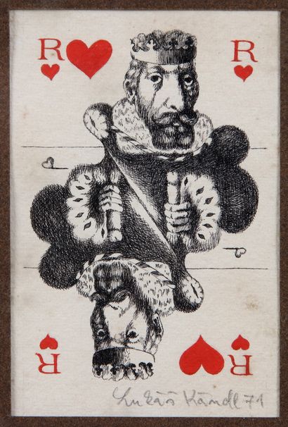 Lukas KANDL (Born 1944)

Two playing cards

Pen...
