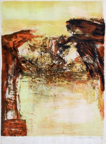 Zao WOU-KI (1920-2013)

Yellow and red composition,...