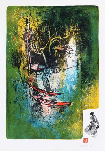 Dang LEBADANG (1921-2015)

View of a village

LITHOGRAPHY...