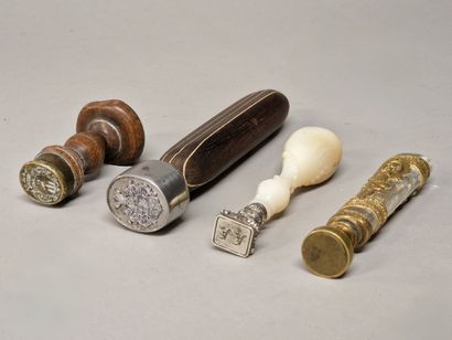 4 SCEAUX A CACHETER des XIX et XXème Siècles...
