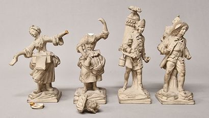 SUITE DE 4 STATUETTES de Style du XVIIIème...