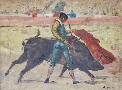 P. OLIV (XXème Siècle)


Scène de tauromachie...