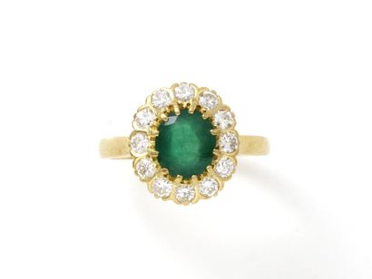 RING in gold 750 thousandths decorated with...