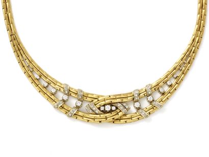 FLEXIBLE NECKLACE in gold 750 thousandths...