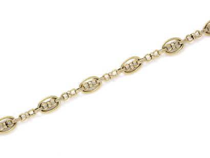 BRACELET 2 tones of gold 750 thousandths,...
