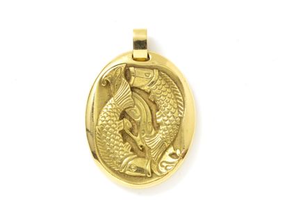 CARTIER
 - PENDANT in gold 750 thousandth,...