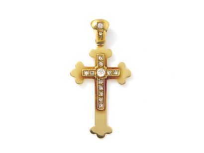 PENDANT in gold 750 thousandths holding a...