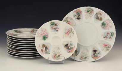 Charles AHRENFELDT LIMOGES - 13 PIECES EGGER...