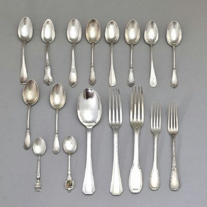 1 TABLE FORK, 1 COUVER CHRISTOFLE MODEL AMERICA,...