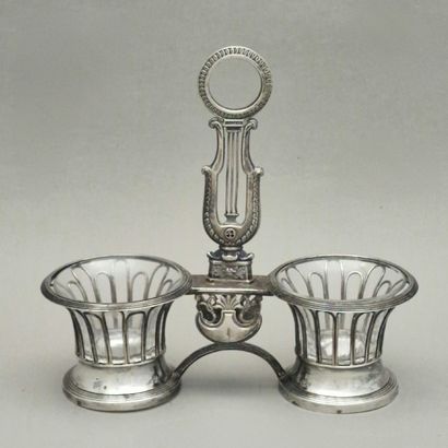 DOUBLE SALTROOM with 950 Millièmes silver...