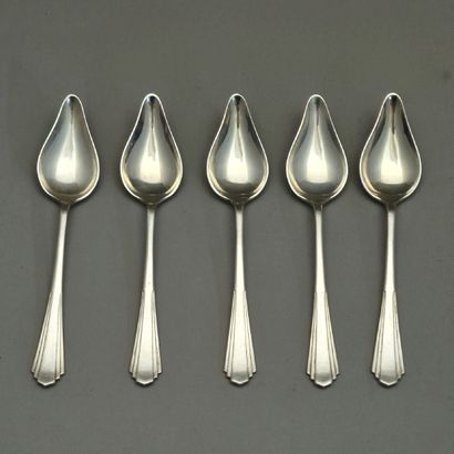 SET OF 5 PAMPLEMOUSSE SPoons in silver 925...