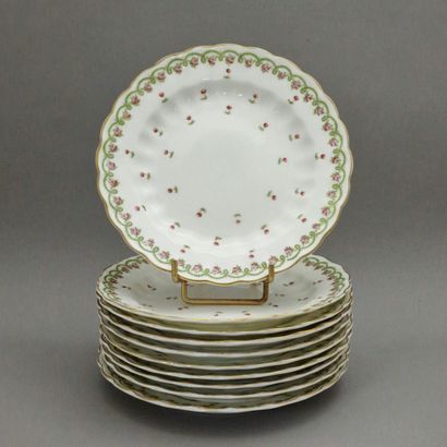 HARRODS LIMITED - SET OF 10 WHITE PORCELAIN...