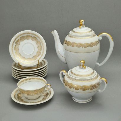 FOECY LIMOGES - 14 PIECES TEA-SERVICE in...