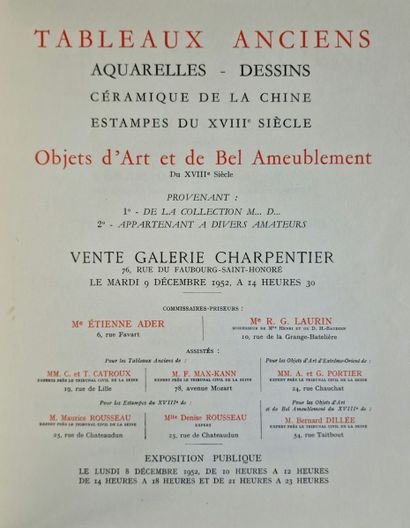 17 CATALOGS OF PUBLIC AUCTIONS :
- CHRISTOPHER...