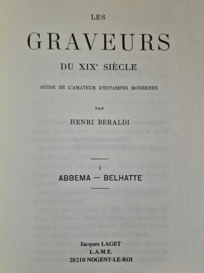 LES GRAVEURS DU XIXe SIECLE GUIDE DE L'AMATEUR...