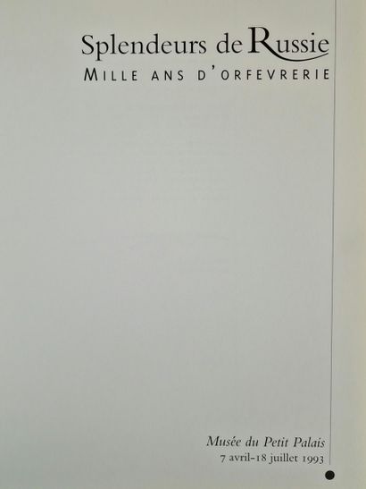 4 OUVRAGES SUR L'ORFEVRERIE RUSSE : 
- ORFEVRERIE...