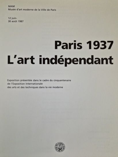 PARIS 1937, Independent Art, Exhibition catalog,...
