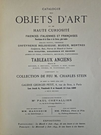 2 CATALOGS OF PUBLIC AUCTIONS :
- COLLECTION...