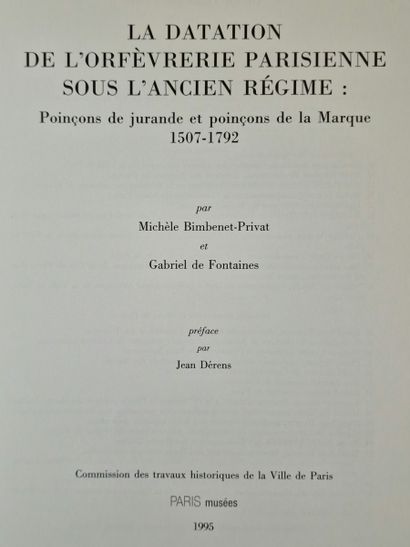 LA DATATION DE L'ORFEVRERIE PARISIENNE SOUS...