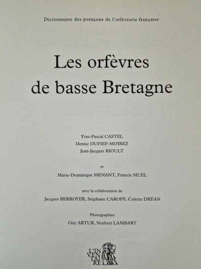 6 BOOKS ON BRETON GOLDSMITHING : 
- LES ORFEVRES...