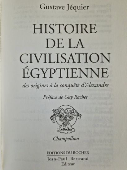 9 WORKS OF EGYPTOLOGY : 
- AU ROYAUME D'EGYPTE...