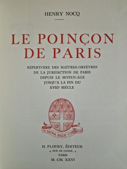 LE POINCON DE PARIS Répertoire des Maîtres...
