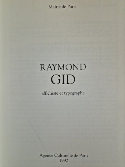 2 BOOKS ON RAYMOND GID : 
- RAYMOND GID,...