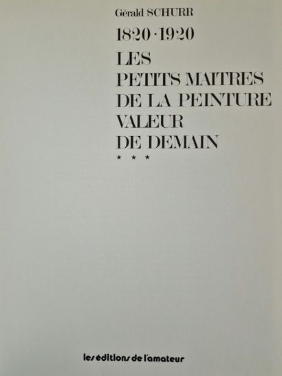 LES PETITS MAITRES DE LA PEINTURE, 1820-1920,...