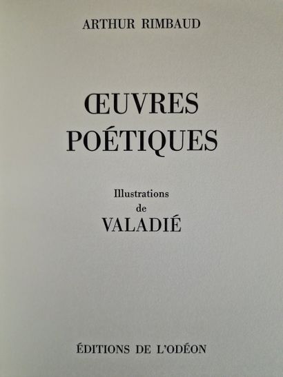 OEUVRES POETIQUES, (VERLAINE, Paul (1844-1896)),...