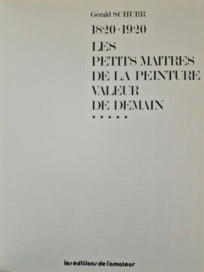 LES PETITS MAITRES DE LA PEINTURE, 1820-1920,...