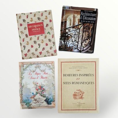 4 OUVRAGES SUR LES DECORS ET ORNEMENTS D'INTERIEURS...