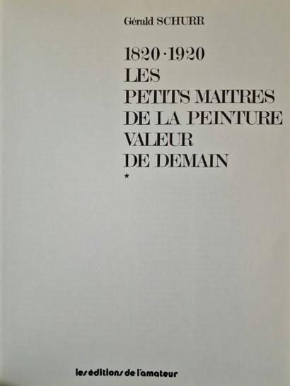 LES PETITS MAITRES DE LA PEINTURE, 1820-1920,...