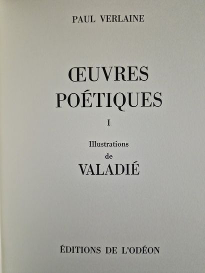 OEUVRES POETIQUES, (VERLAINE, Paul (1844-1896)),...